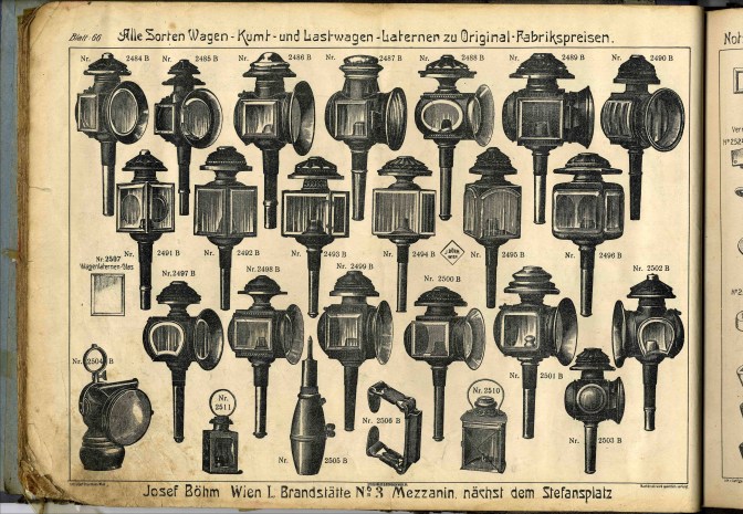 Katalog svjetiljki iz 1813. godine